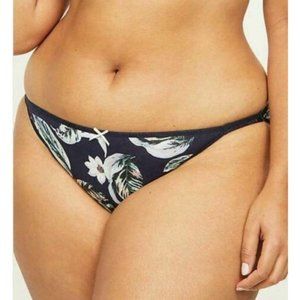 Lane Bryant Cotton Double String Bikini Pany Navy Floral 18/20